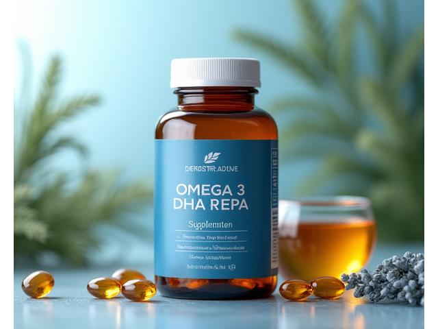 Omega-3 DHA & EPA supplement bottle