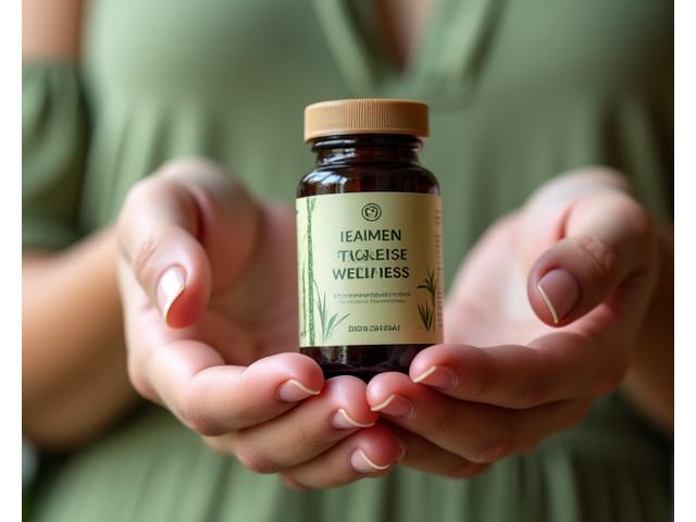 Hands holding a sustainably sourced product with eco-friendly packaging