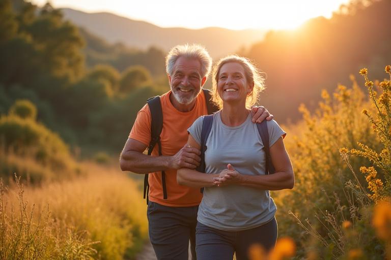 Senior couple enjoying an active, healthy lifestyle