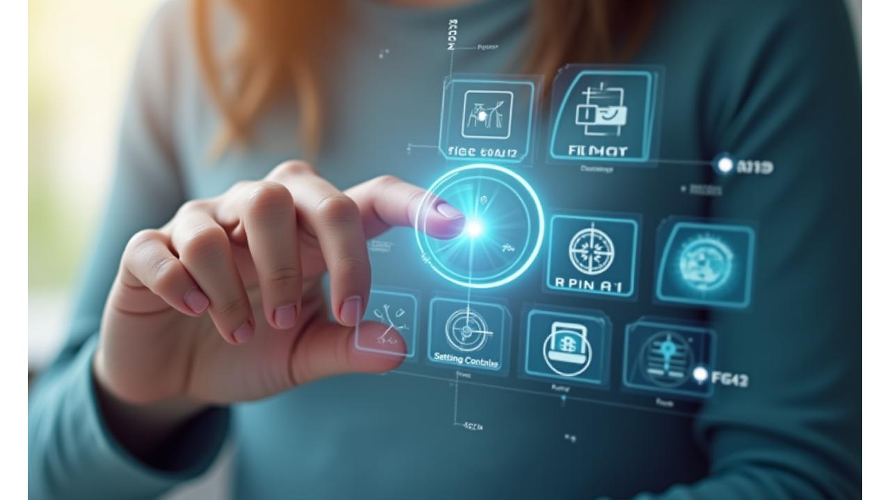 Conceptual image showing a user's hand interacting with digital controls, representing complete agency and rights over personal data on a secure interface.
