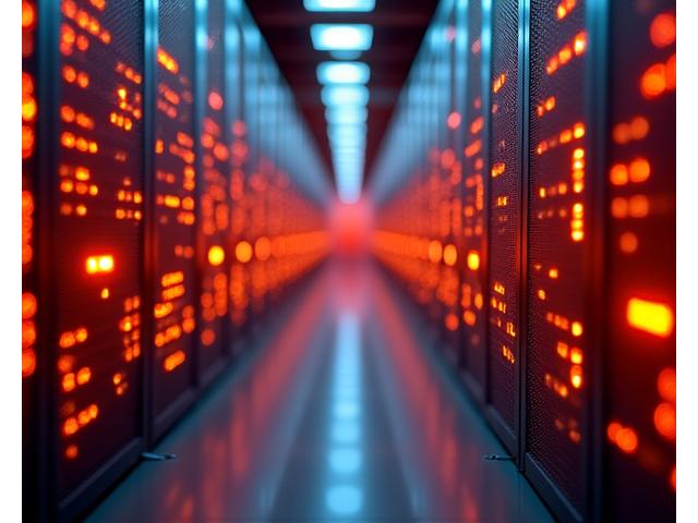 A secure data center glowing with soft light, symbolizing robust privacy and data protection for wellness platform users 35+.